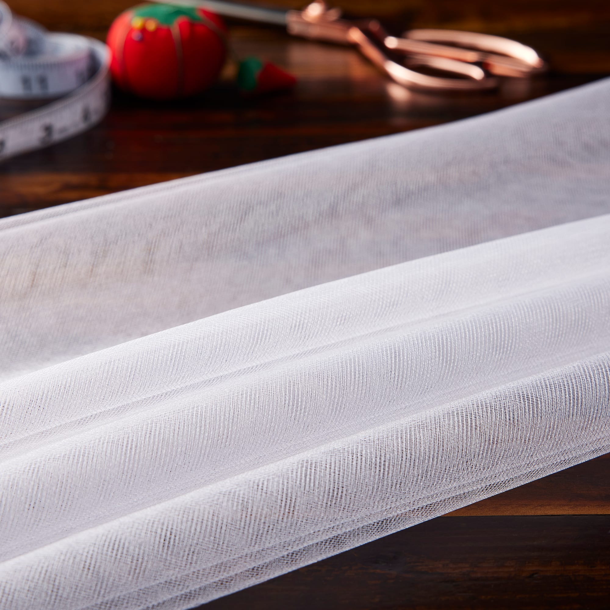 Wyla Bright White Shiny Tulle